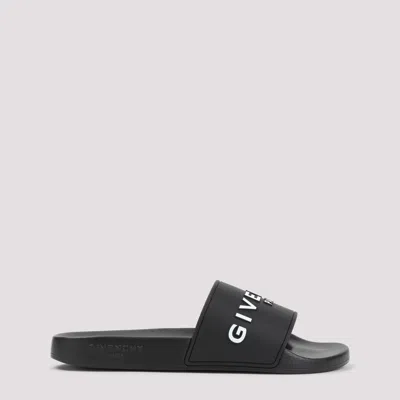Givenchy Slide Flat Sandals In Black