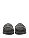 Givenchy Logo-embossed Camouflage-print Leather Slides In Black