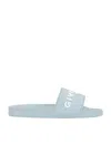Givenchy Logo Slide Sandal In Sky Blue