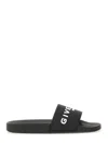 Givenchy Slide Sandal With Logo In Black