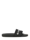 Givenchy Slide Sandal With Logo In Black