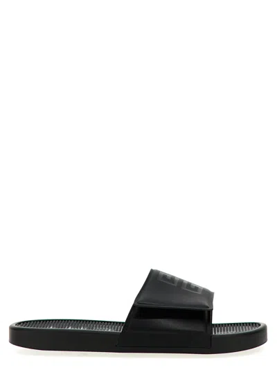 Givenchy Slide Sandals In White/black