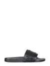Givenchy 4g Logo Embossed Slip-on Sandals In Black