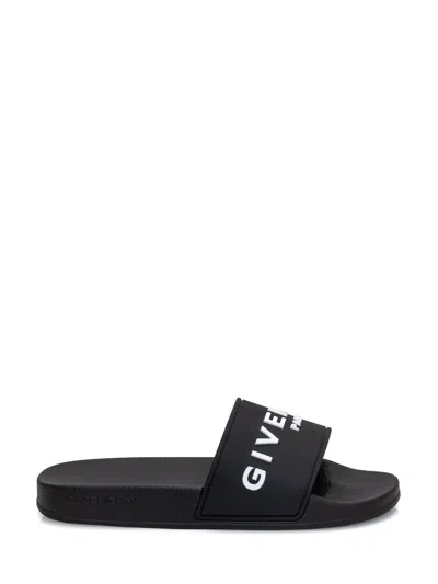 Givenchy Slide With Logo In Black