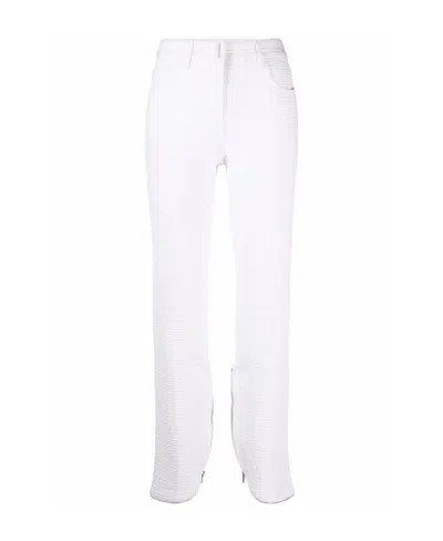 Givenchy Slim-cut 4g-motif Trousers In White