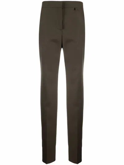Givenchy Slim-cut High-waisted Trousers In Grün