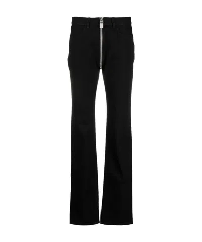 Givenchy Slim Cut Zip-detail Jeans In Black