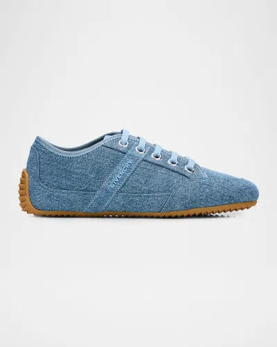 Givenchy Slim Denim Low-top Sneakers In Blue