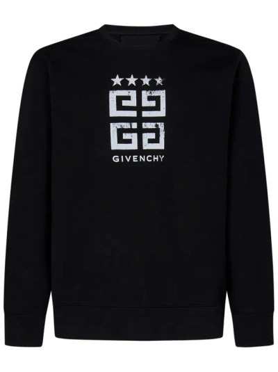 Givenchy Logo Printed Crewneck Sweatshirt In Black