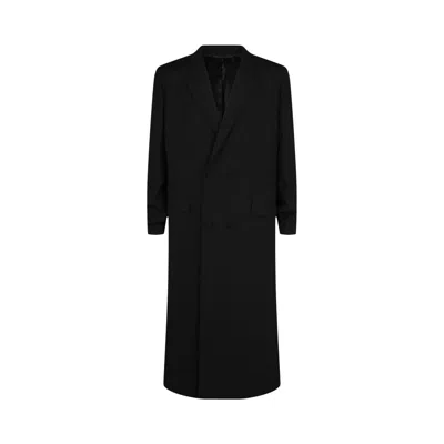 Pre-owned Givenchy Slim Fit Double Breasted Coat 'black' | Men's Size 48