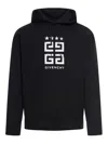 Givenchy Logo Printed Drawstring Hoodie In Black