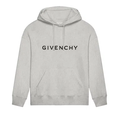 Pre-owned Givenchy Slim Fit Hoodie 'light Grey Melange' | Men's Size L In Gray