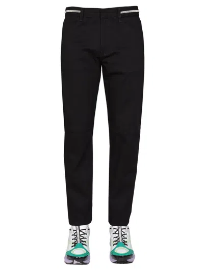 Givenchy Slim Fit Cotton Denim Jeans With Metallic Details In Black
