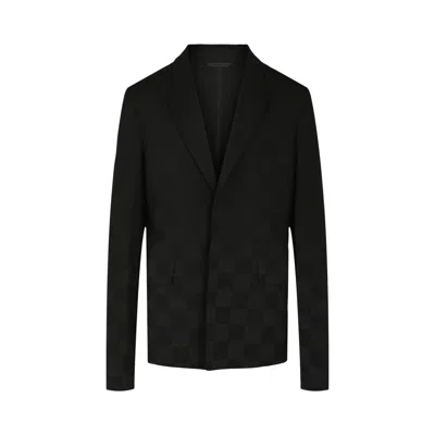 Pre-owned Givenchy Slim Fit Micro Windowpane Check Blazer 'black' | Men's Size 48