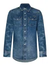 Givenchy Straight Denim Shirt In Blue