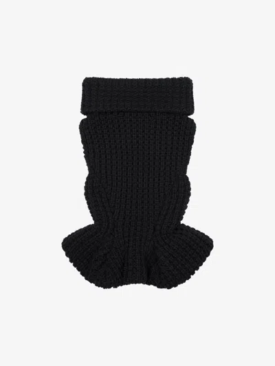 Givenchy Slim Fit Peplum Top In Waffle Wool