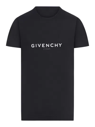 Givenchy Slim Fit Reverse Print T-shirt In Black