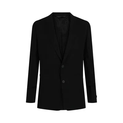 Pre-owned Givenchy Slim Fit Single-breasted Wool Blazer 'black' | Men's Size 54