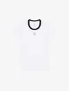 Givenchy Slim Fit T-shirt In Cotton And Crystals With 4g Detail In White