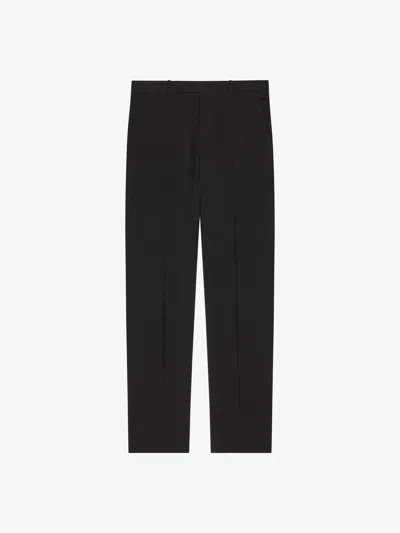 Givenchy Slim Fit Tailored Pants In Monogram 72 Jacquard In Black