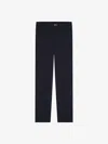 Givenchy Slim Fit Tailored Pants In Wool With 2g Clip In Black