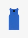 Givenchy Slim Fit Tank Top In Cotton With 4g Detail In Multicolor