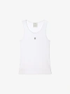 Givenchy Slim Fit Tank Top In Cotton With 4g Detail In White