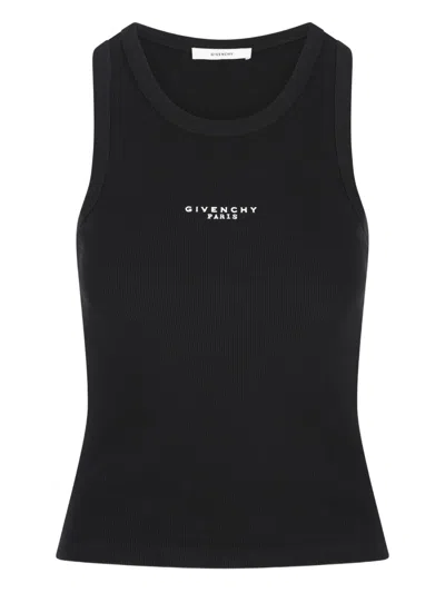 Givenchy Slim Fit Tank Top In Cotton With  Paris Print