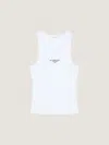 Givenchy White Sleeveless Top With Logo Lettering On The Front In Cotton Stretch Woman In White