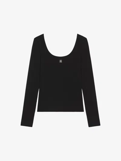 Givenchy Slim Fit Top In Cotton With 4g Liquid Detail In Black