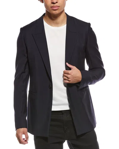 Givenchy Slim Fit Wool & Mohair-blend Blazer In Blue