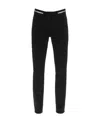 Givenchy Slim Leg Mini Skirt Effect Jeans In Black