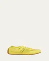 Givenchy Slim Sneakers In Transparent Mesh And Leather In Yellow