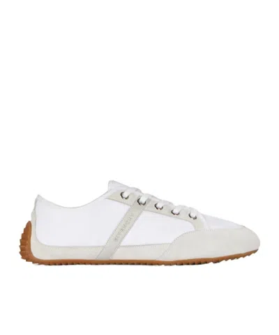 Givenchy Slim Sneakers In Nylon And Suede In White