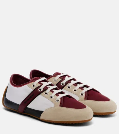 Givenchy Slim Nylon And Suede Low-top Sneakers In Multi