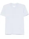 Givenchy Mc Slim Baby Blue T-shirt Embroidered Logo In Blue
