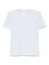 Givenchy Mc Slim Baby Blue T-shirt Embroidered Logo In Blue
