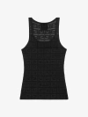 Givenchy Slim Tank Top In 4g Jacquard In Black
