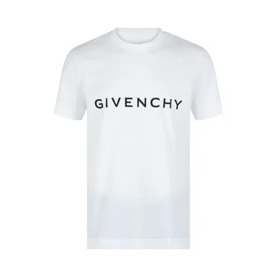 Pre-owned Givenchy Slim-fit Logo Graphic T-shirt 'white' | Men's Size L