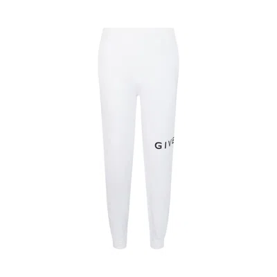 Pre-owned Givenchy Slim-fit Logo Joggers 'white' | Men's Size Xl