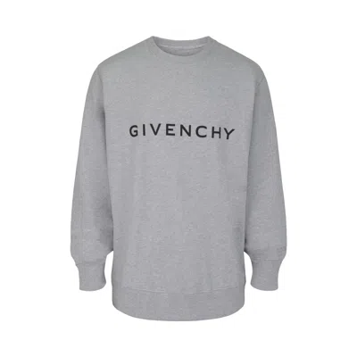 Pre-owned Givenchy Slim-fit Print Logo Sweatshirt 'light Grey' | Men's Size S In Gray