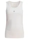 Givenchy Slim Fit Tank Top In Cotton With 4g Detail In White