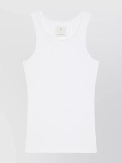 Givenchy Slimline Cotton Tank Top In White