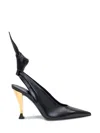 Givenchy Slingback Heels In Black/golden