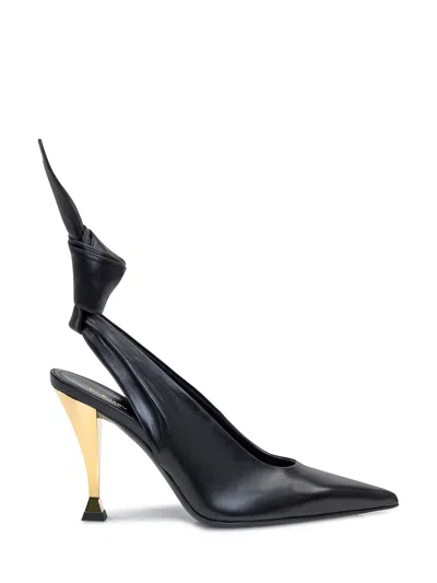 Givenchy Slingback Heels In Black/golden