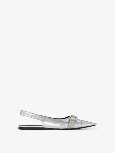 GIVENCHY SLINGBACK PLATES VOYOU EN CUIR LAMINÉ