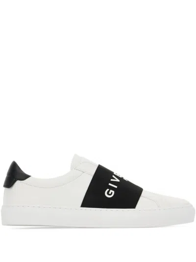 Givenchy Slip-on Sneakers With Black Band Logo Detail In White