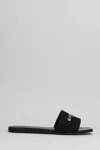 Givenchy Slipper 4g Slipper-mule In Black Cotton In Black