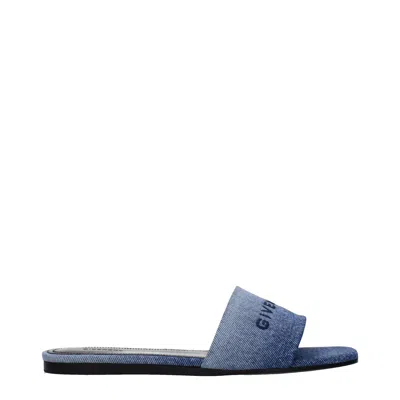 Givenchy Slippers And Clogs Women Fabric Blue/denim