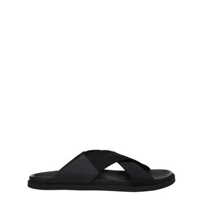GIVENCHY GIVENCHY CIABATTE E ZOCCOLI UOMO TESSUTO NERO
